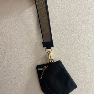 lululemon athletica Black Mini Crossbody Pouch with Branded Strap
